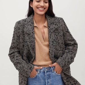 Oversized printed suit jacket